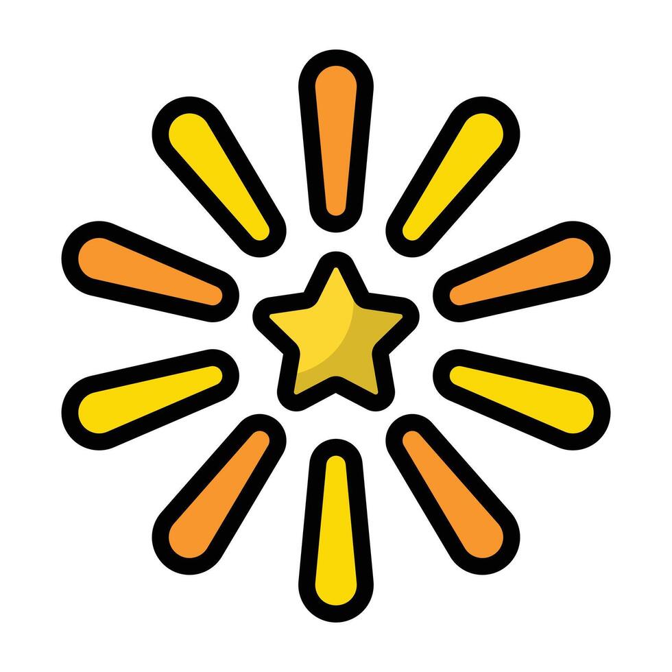 Simple Firework colorful icon. The icon can be used for websites, print templates, presentation templates, illustrations, etc vector