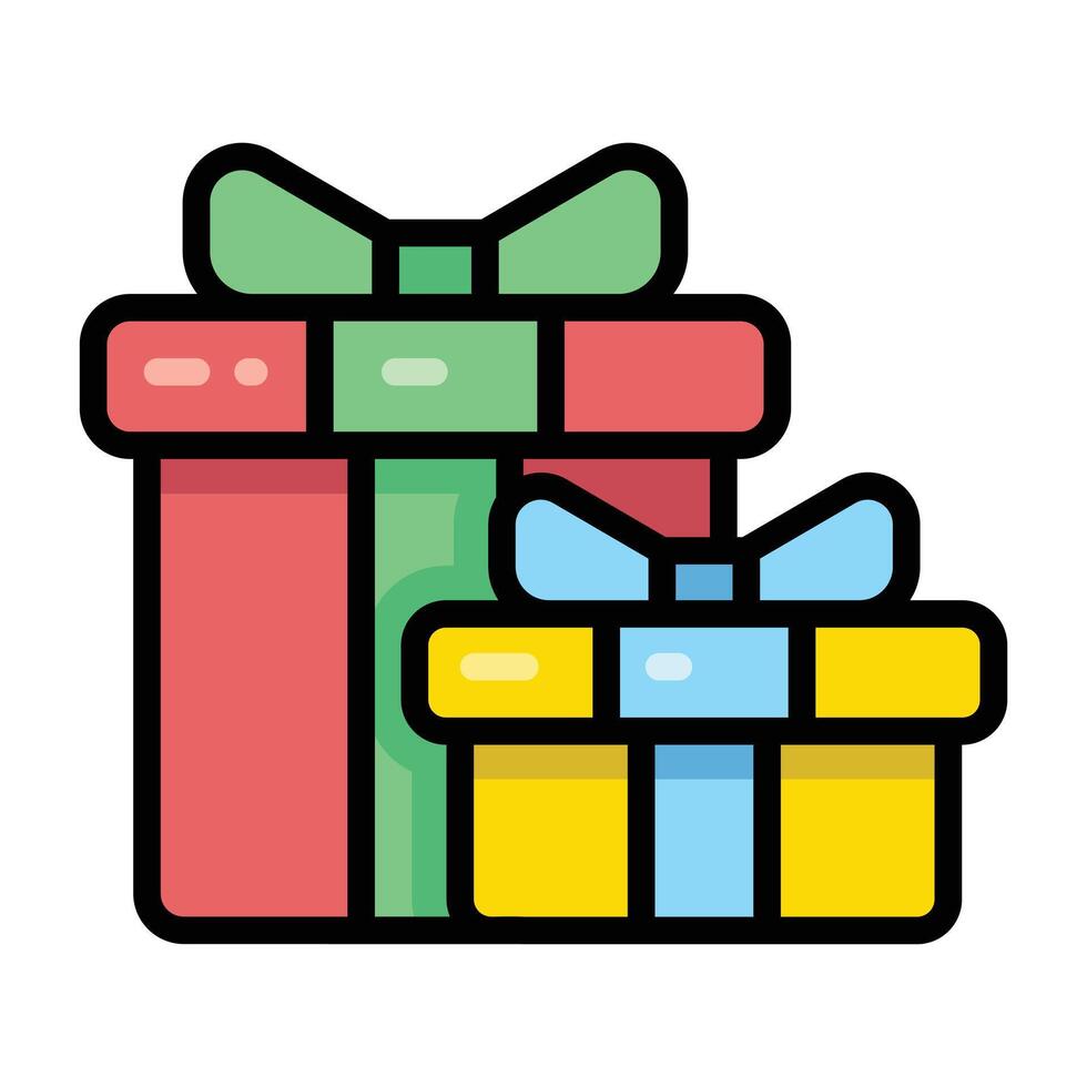 Simple Gift Box colorful icon. The icon can be used for websites, print templates, presentation templates, illustrations, etc vector