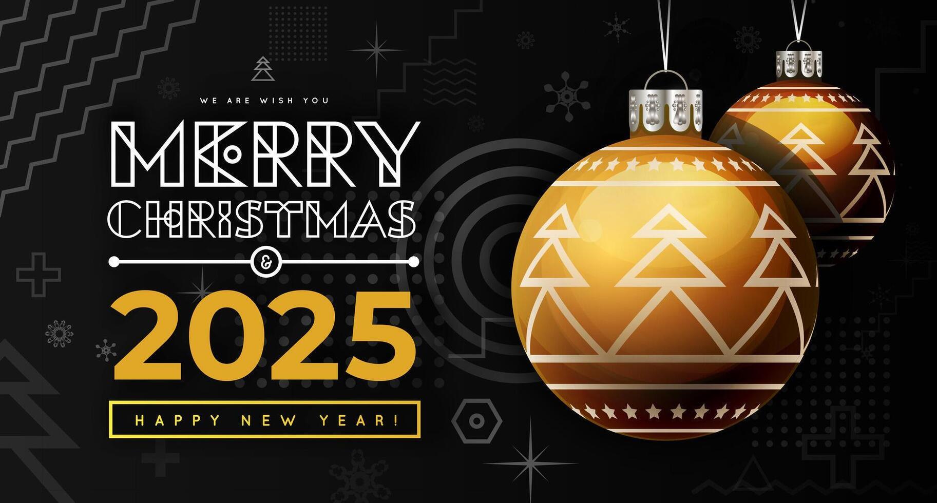 Christmas balls with silhouettes of fir trees. vector