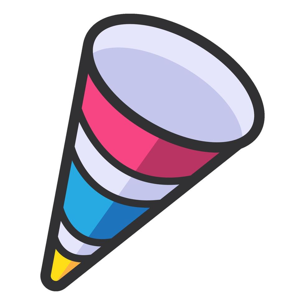 Colorful party hat on white background vector