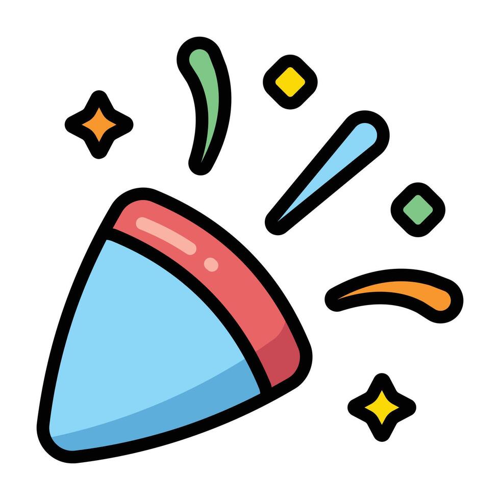 Simple Confetti colorful icon. The icon can be used for websites, print templates, presentation templates, illustrations, etc vector
