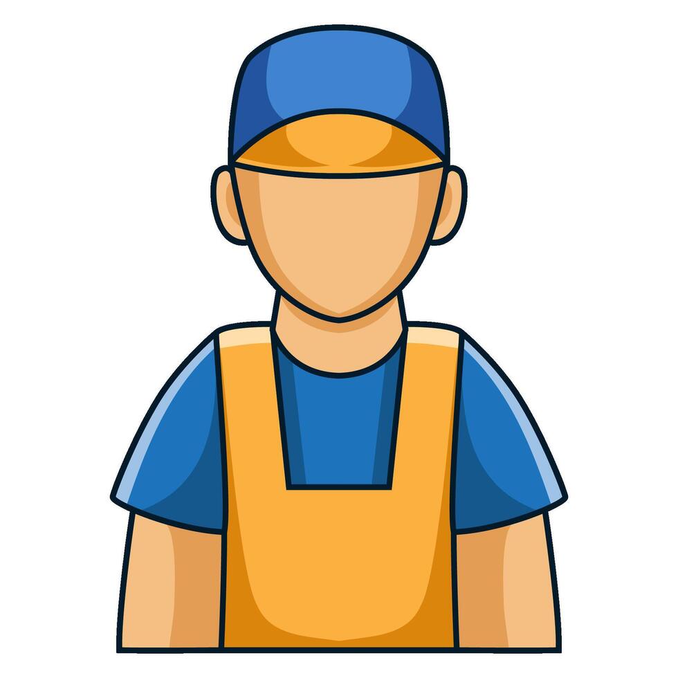 Plumber man on white background vector