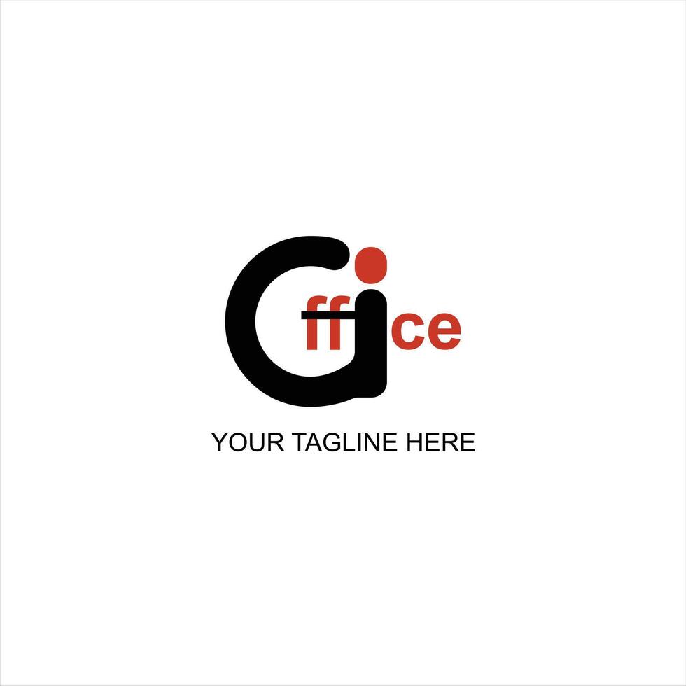 office logo ci initial icon with creative illustration vector