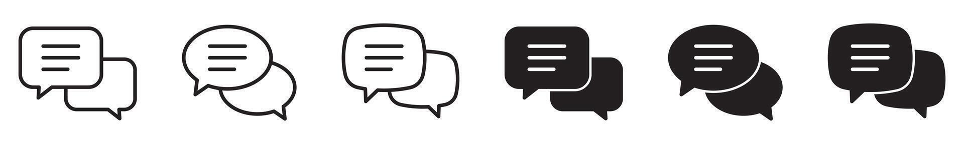 Chat icon. Talk speech bubble icon. Dialogue balloon icon. Comment sign. vector
