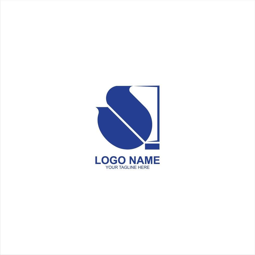 logo si initial icon with creative illustration vector