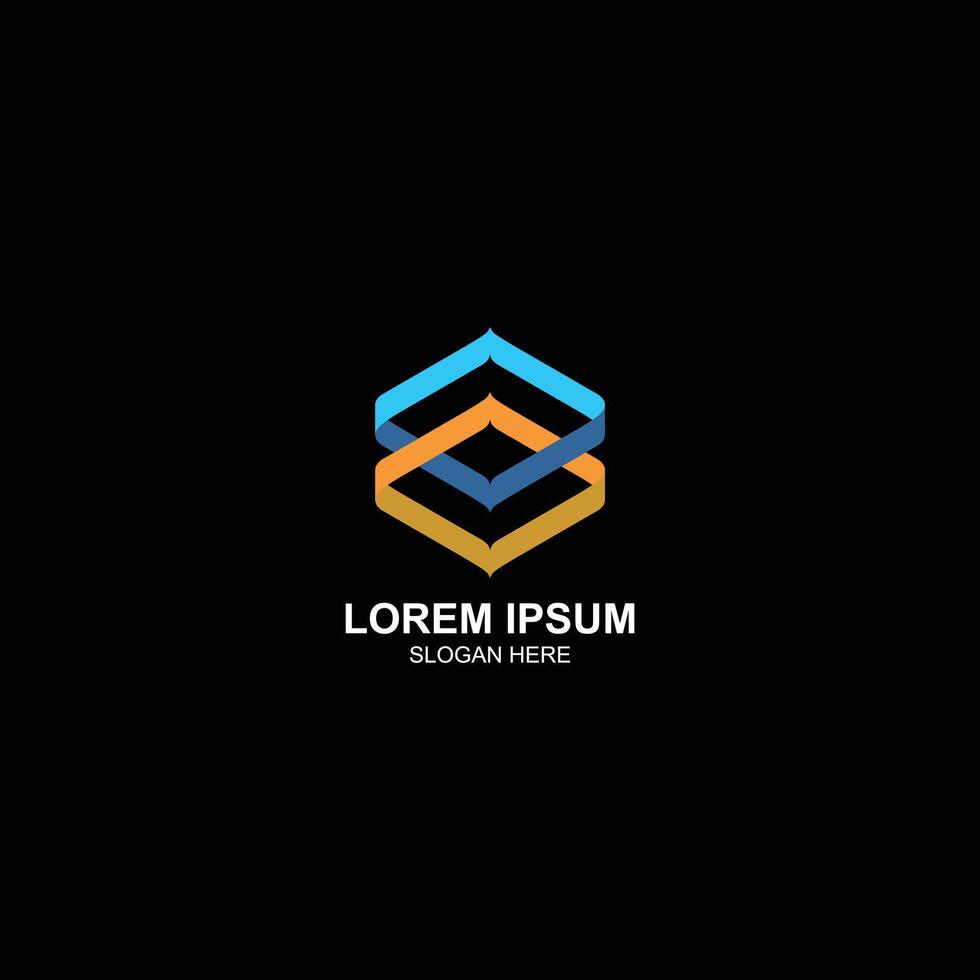 lorem ipsum logo icon with creative illustration vector