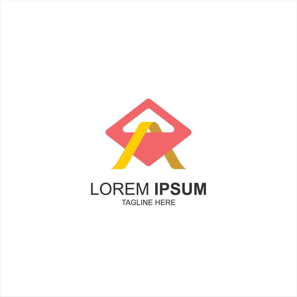 lorem ipsum logo a initial icon with creative illustration vector