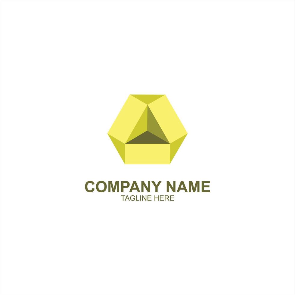 company logo with triangle icon with creative illustration vector