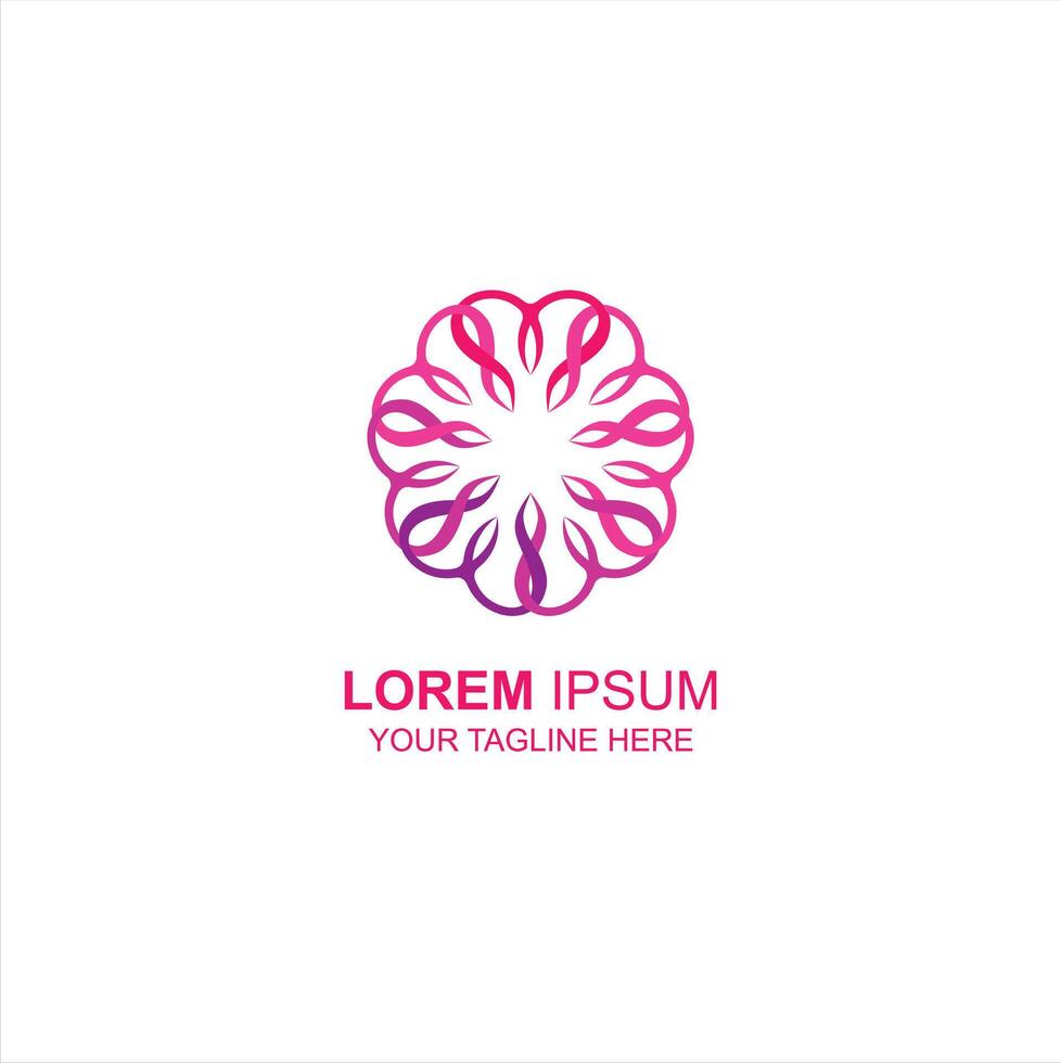 lorem ipsum flower icon with creative illustration vector