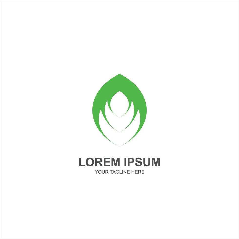 lorem ipsum leaf icon with creative illustration vector
