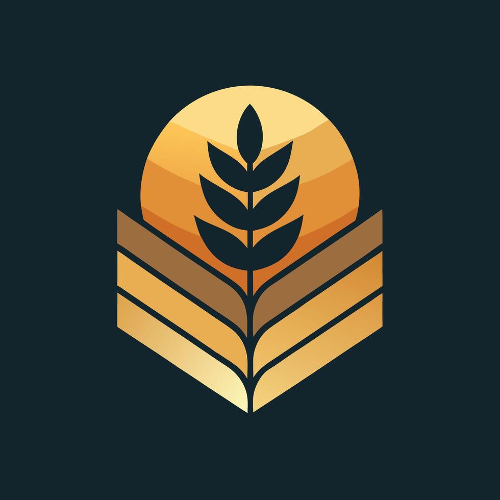 Agriculture Logo Design with Abstract Depiction vector