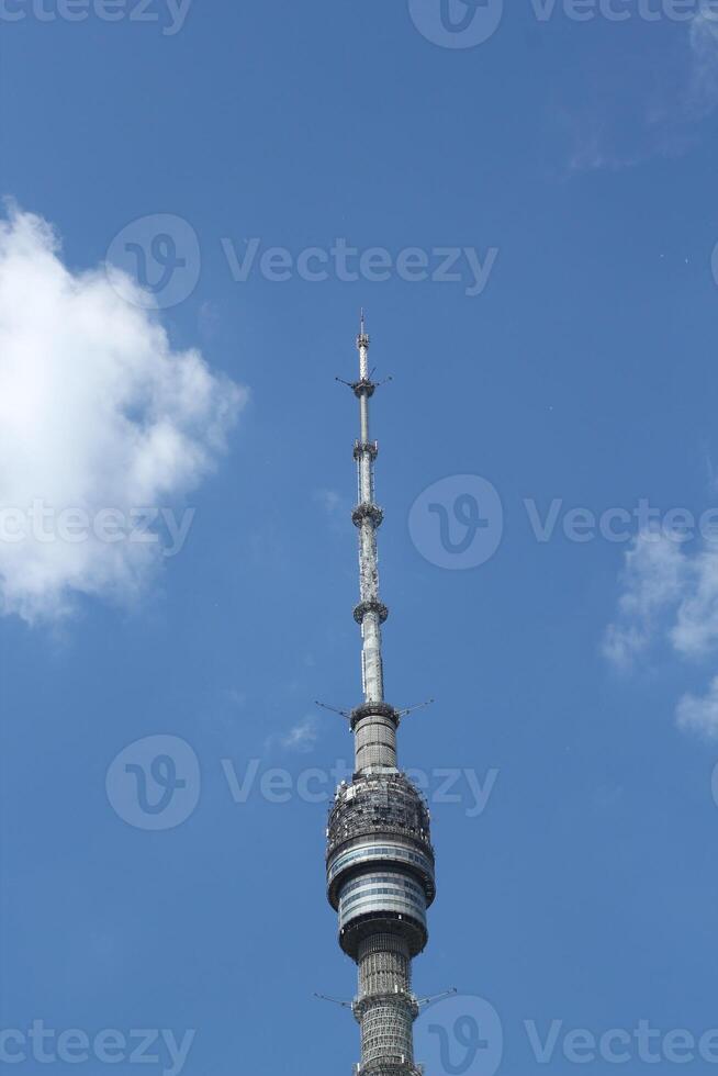 The Television Tower Reaching High Up Towards the Sky, Symbolizing Modern Technology and Innovation photo