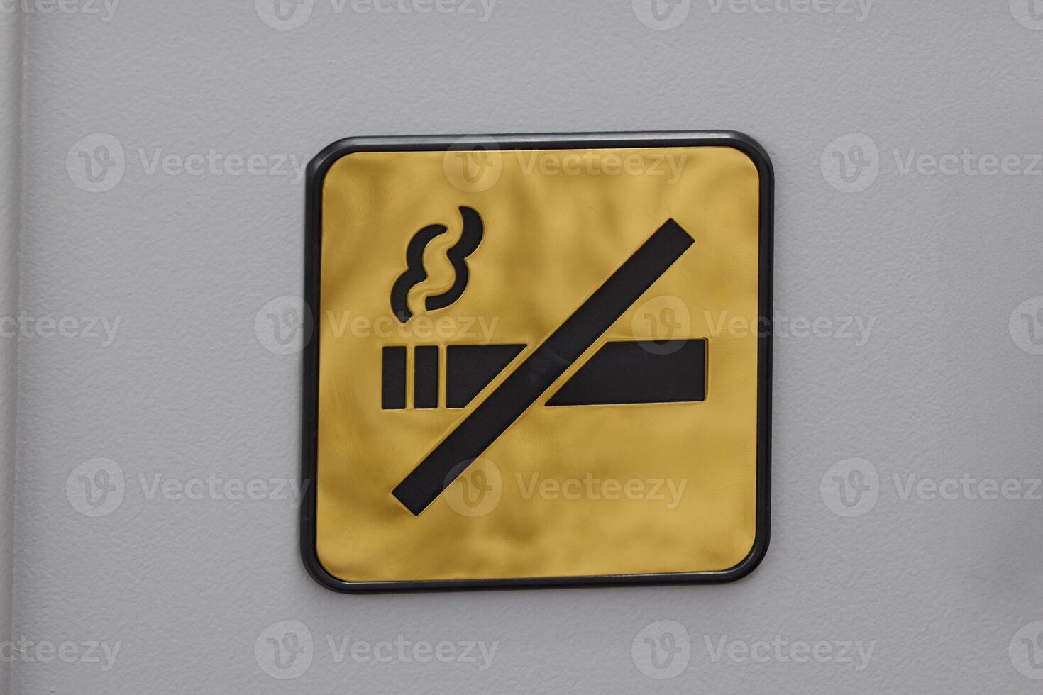 This is a No Smoking Sign featuring a Cigarette Graphic that discourages smoking in all areas photo