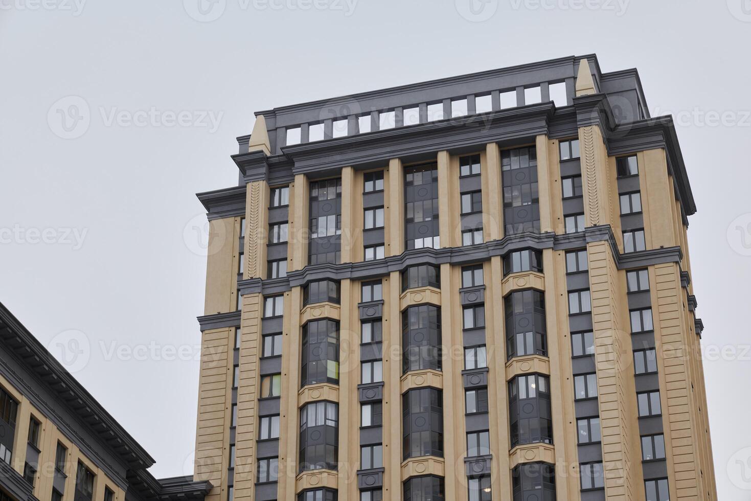 The Elegant Architectural Design of a Remarkably Tall Building with Unique Features photo