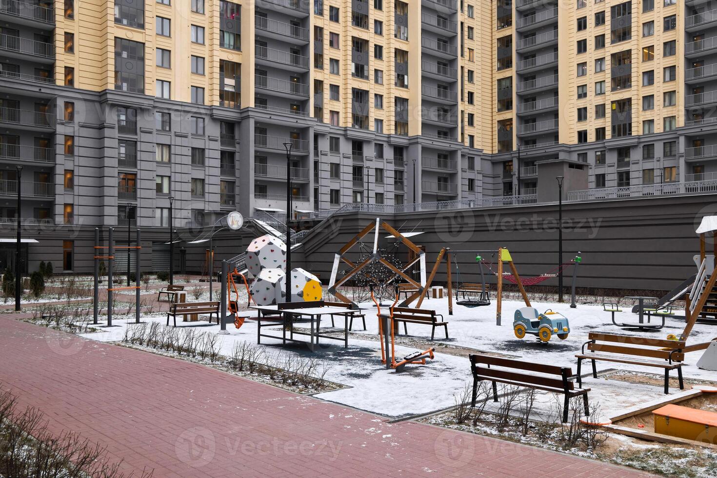 An Urban Playground beautifully transformed into a delightful Winter Setting for all photo