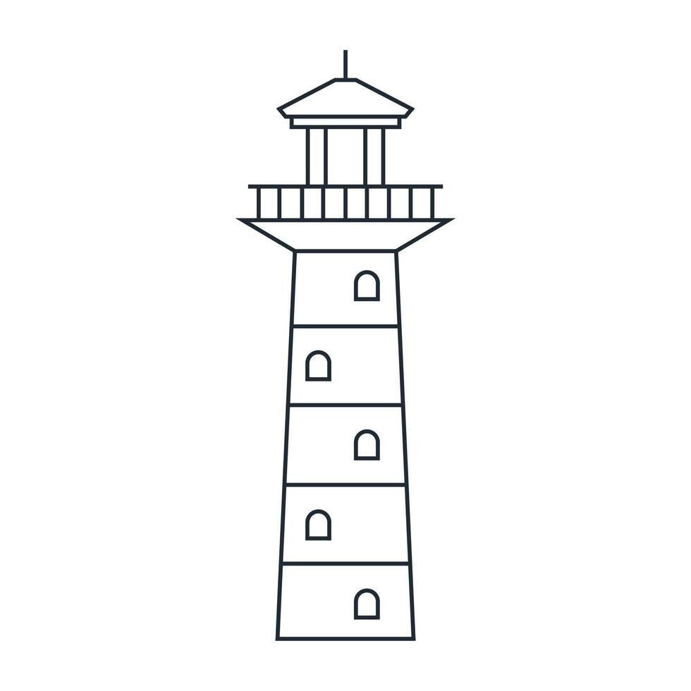 A lighthouse on a white background vector