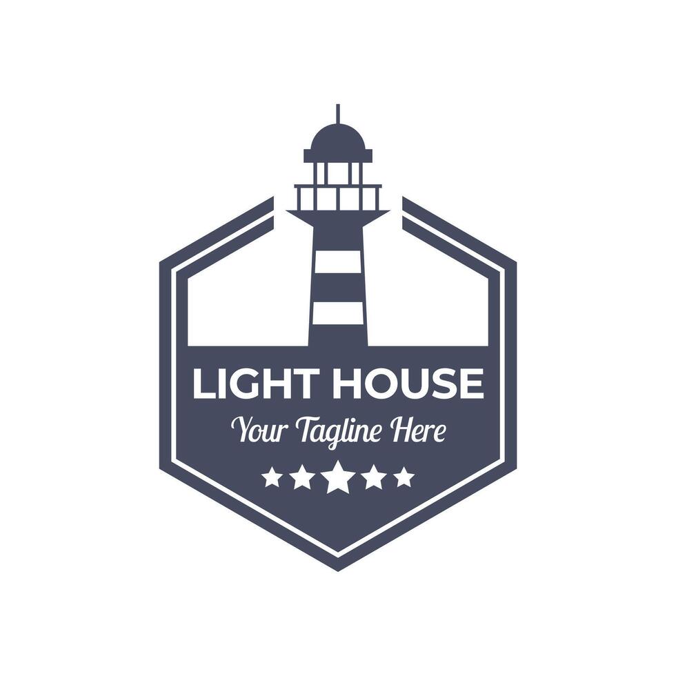 The lighthouse logo design for a lighthouse vector