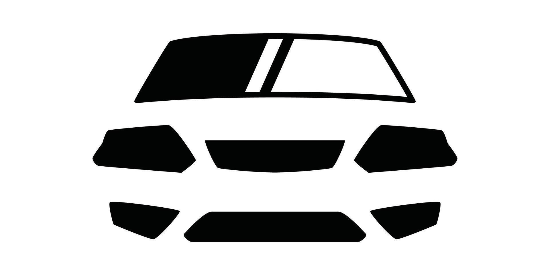 A black and white car icon on a white background vector