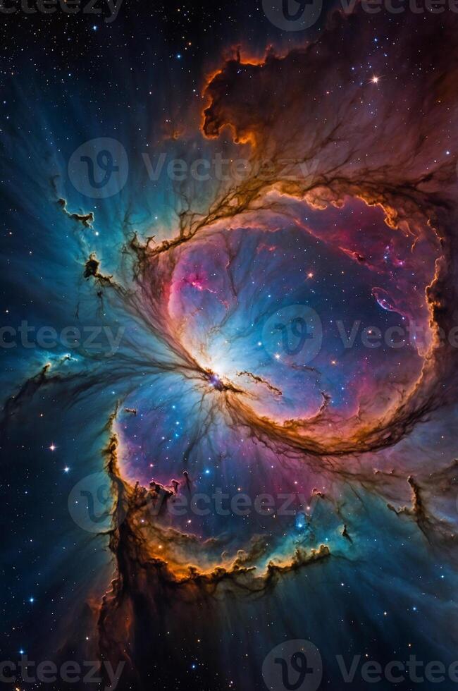 The orion nebula, a nebula in the constellation of orion photo