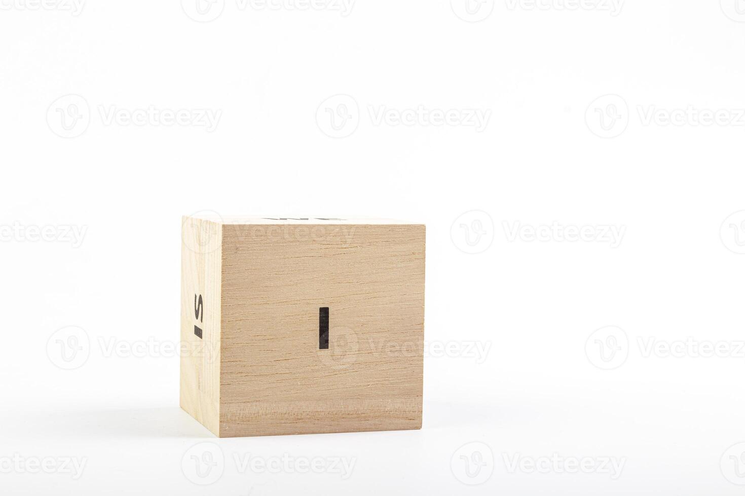 Wooden cubes with the inscription i on a white background photo