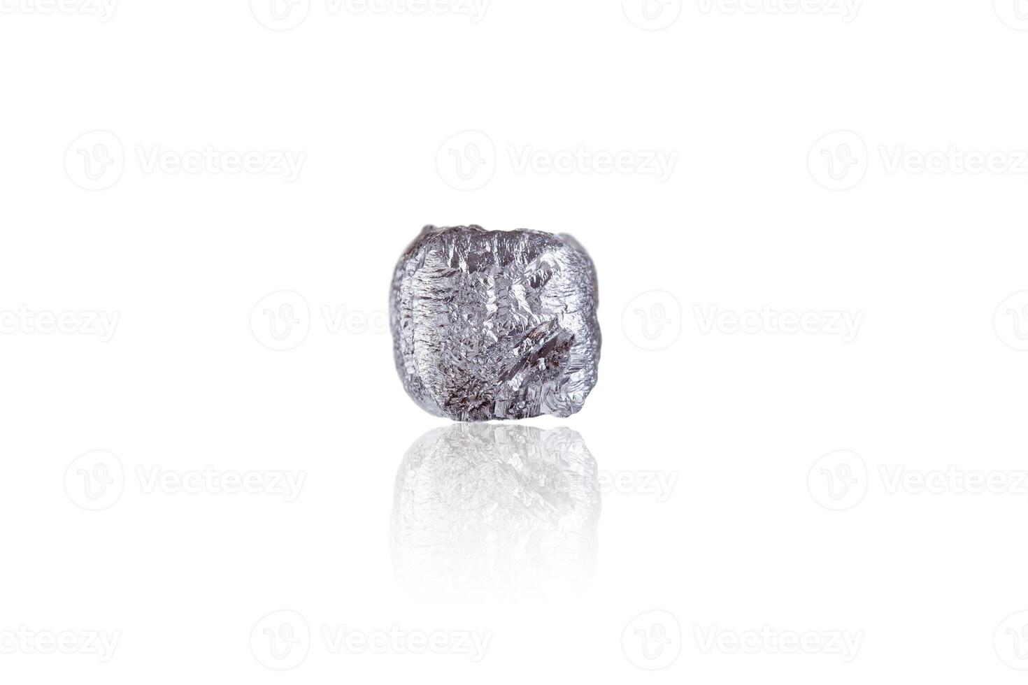 Macro mineral stone not polished diamond, on a white background, isolated on a transparent background photo