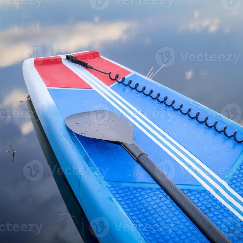 Deck of a racing stand up paddleboard photo