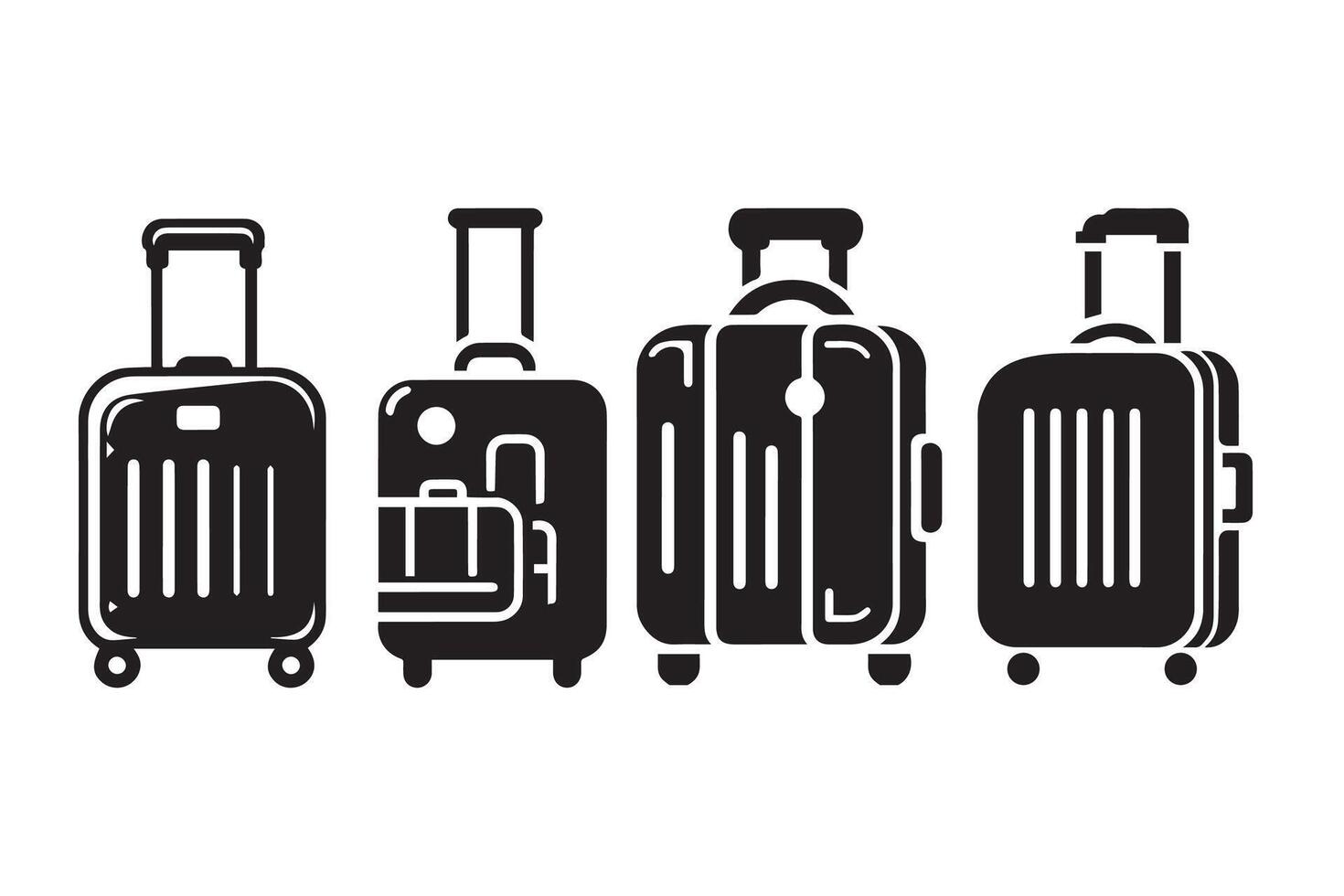 Travel Luggage silhouette Illustration vector