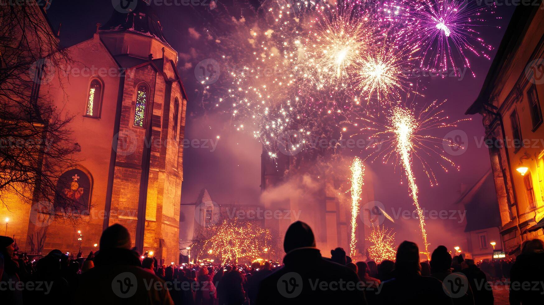Fireworks in the sky photo