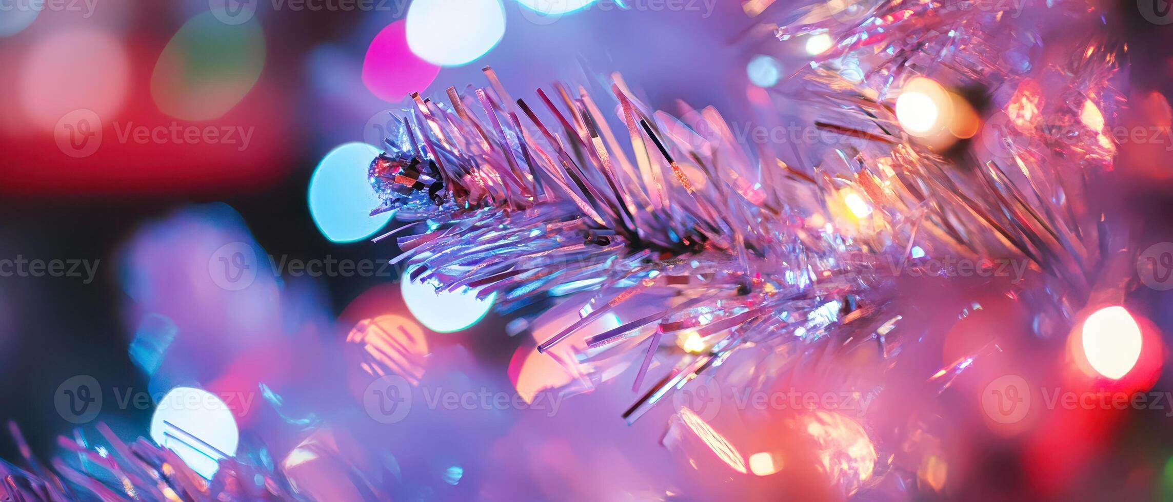 A close up of a christmas tree with lights photo