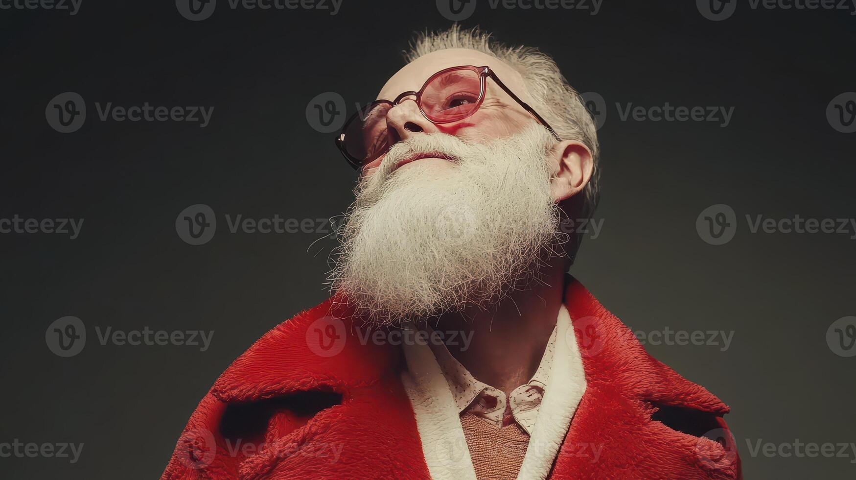 An old man with a beard and glasses photo