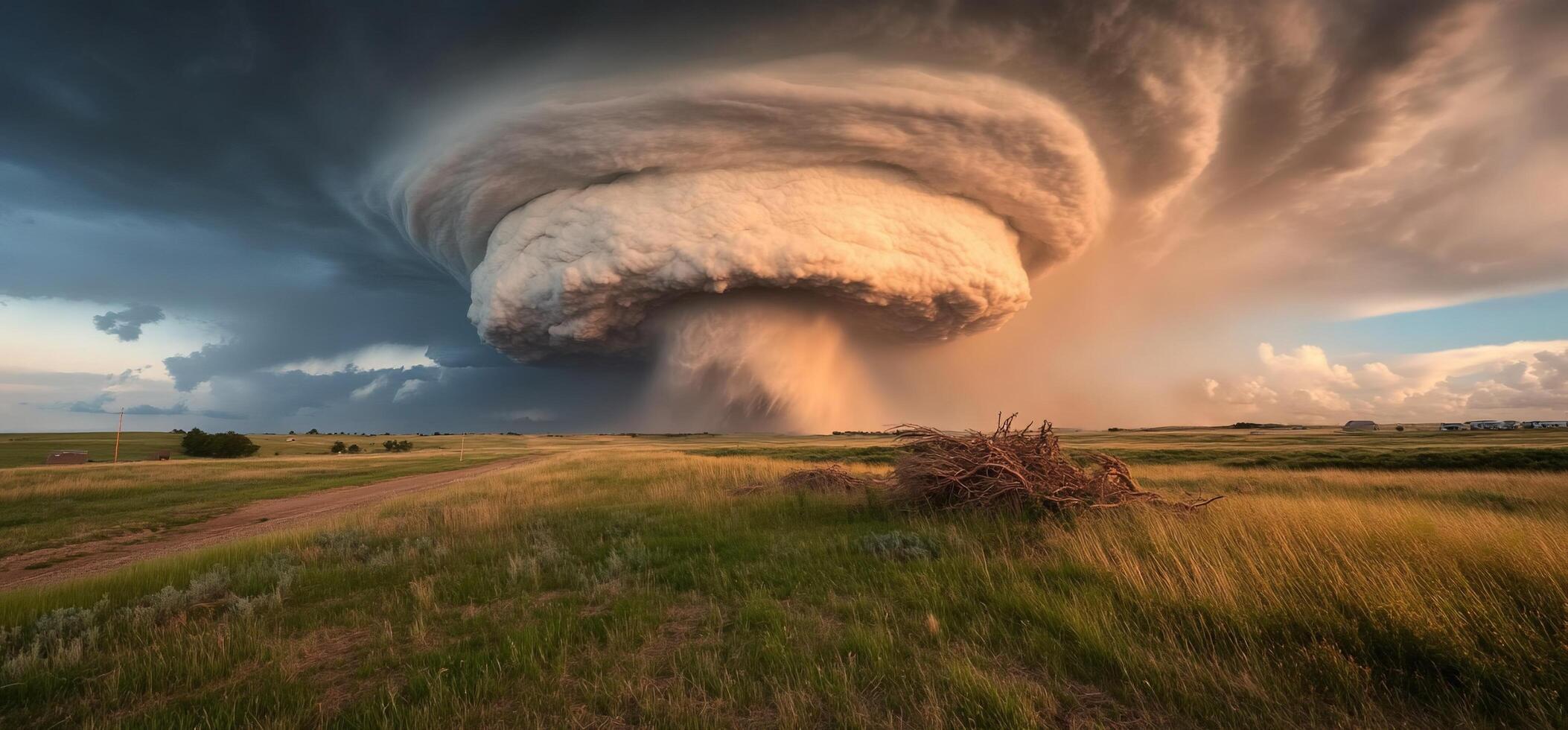 A large cloud of dust is seen in the sky photo