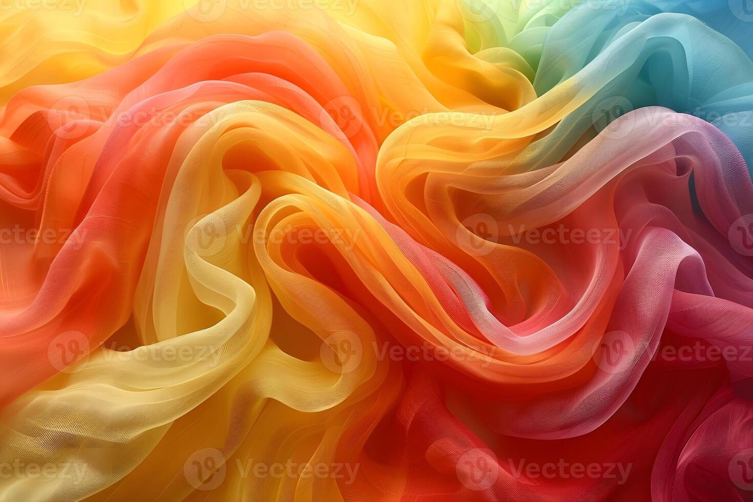 Vibrant Multicolored Fabric Waves - Abstract Background for Design and Decor photo