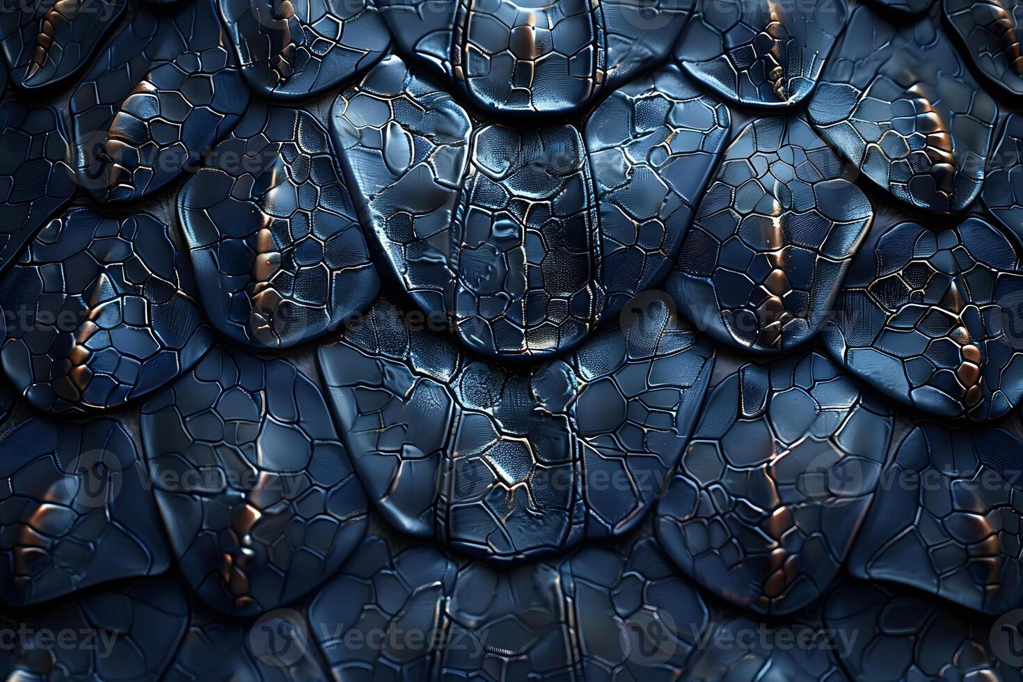Abstract Blue Reptile Scales Texture for Futuristic Design Projects photo