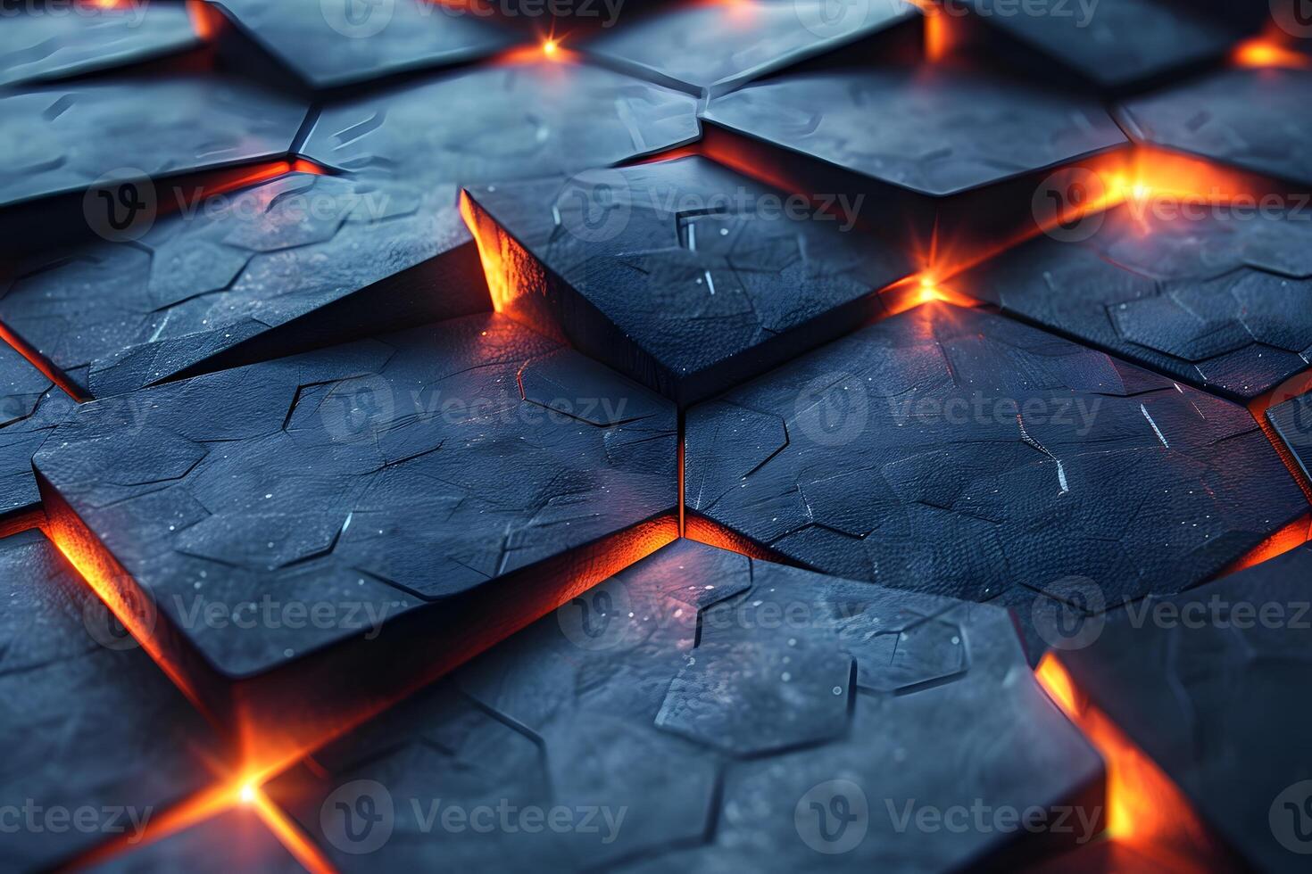 Futuristic Abstract Geometric Pattern with Glowing Elements for Technology-Themed Design photo