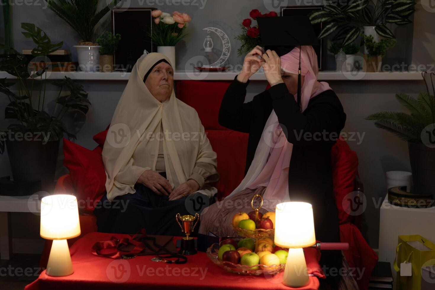A woman wearing a veil photo