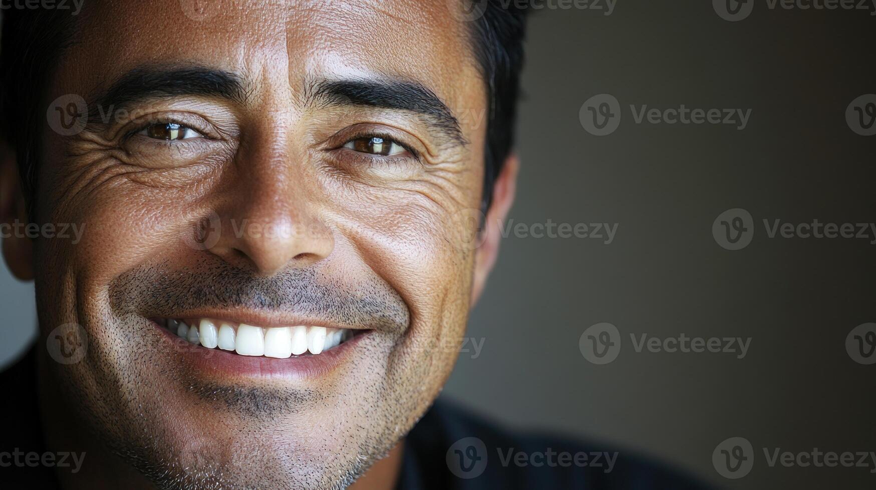 A smiling man showcases his friendly demeanor in a relaxed indoor environment photo