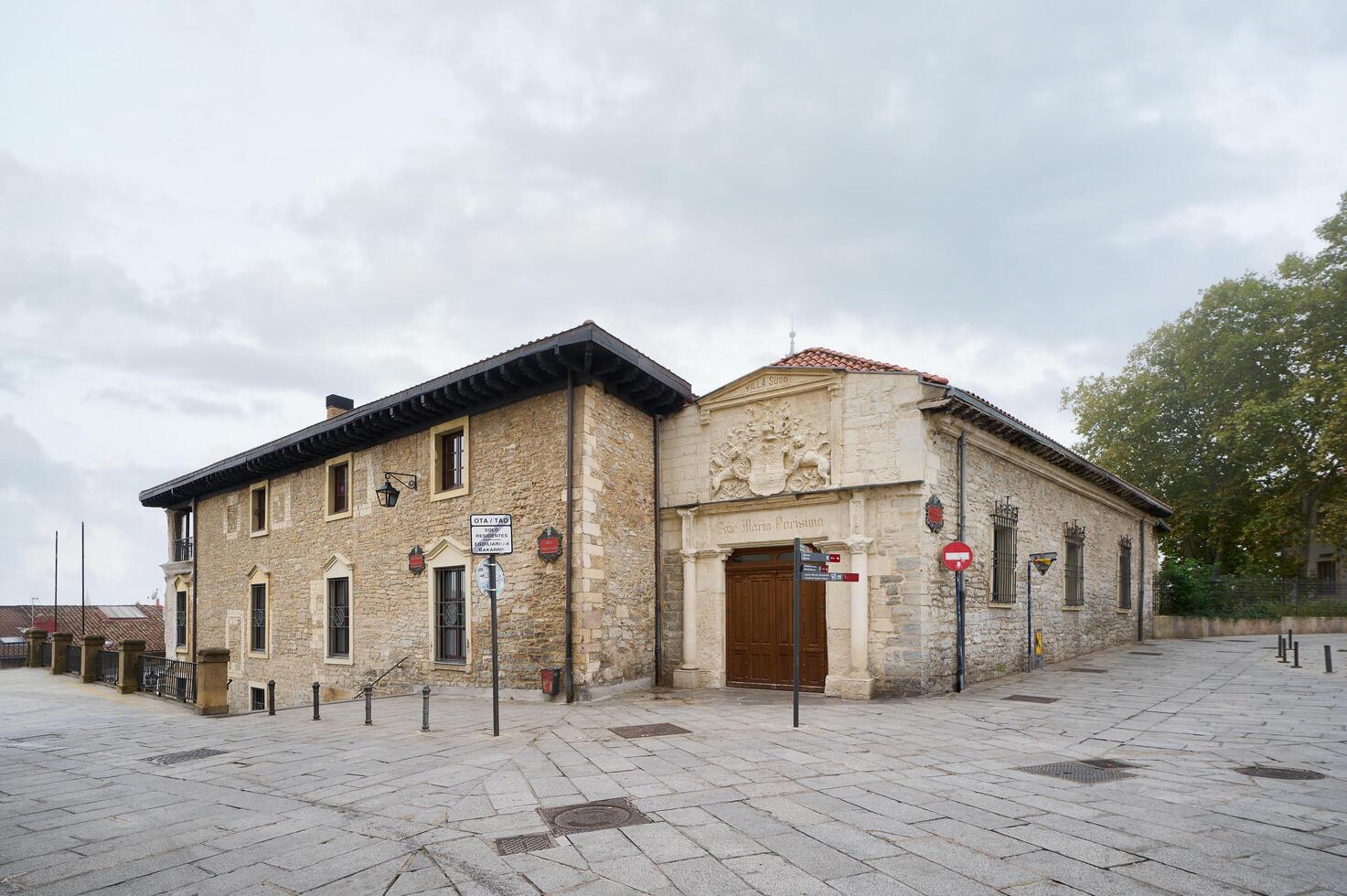 Vitoria, Alava, Spain, 2024, Exterior view of the Villa Suso palace in Vitoria Gasteiz photo