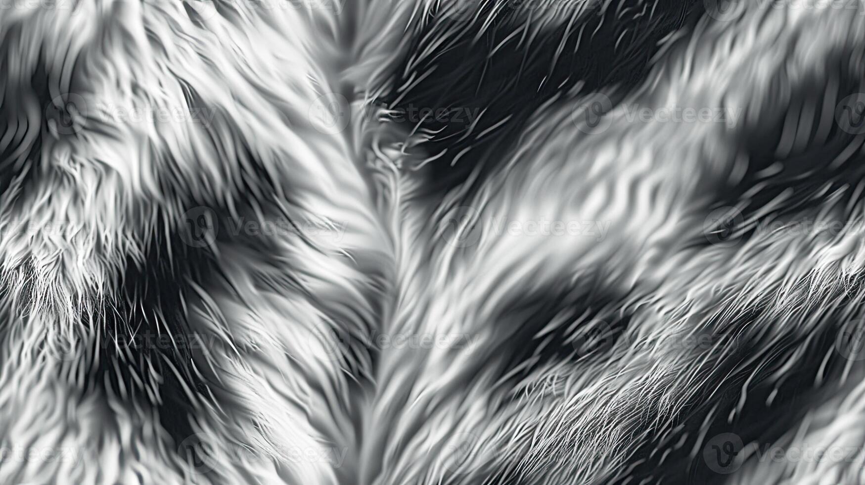 A black and white image of a fur pattern photo