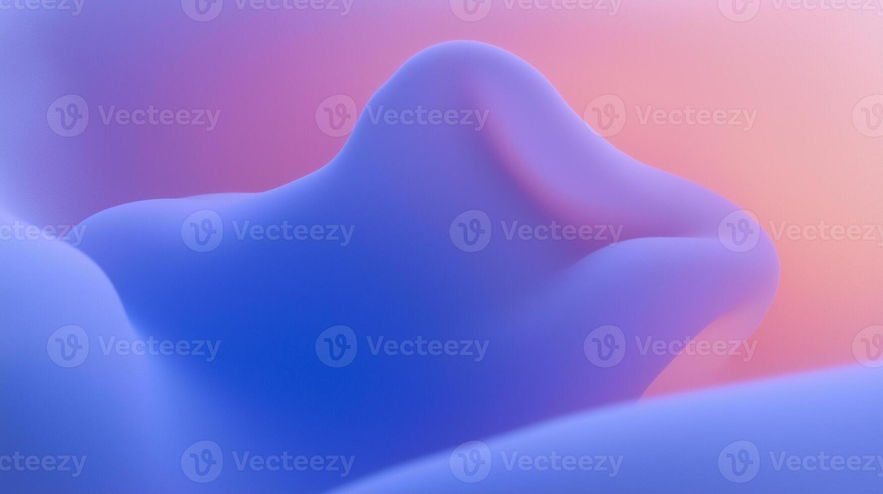 Abstract blue and pink fluid forms photo