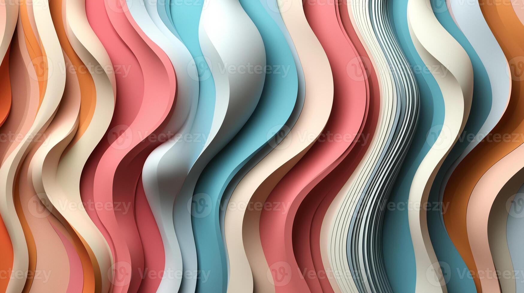 Abstract wavy pastel color background photo