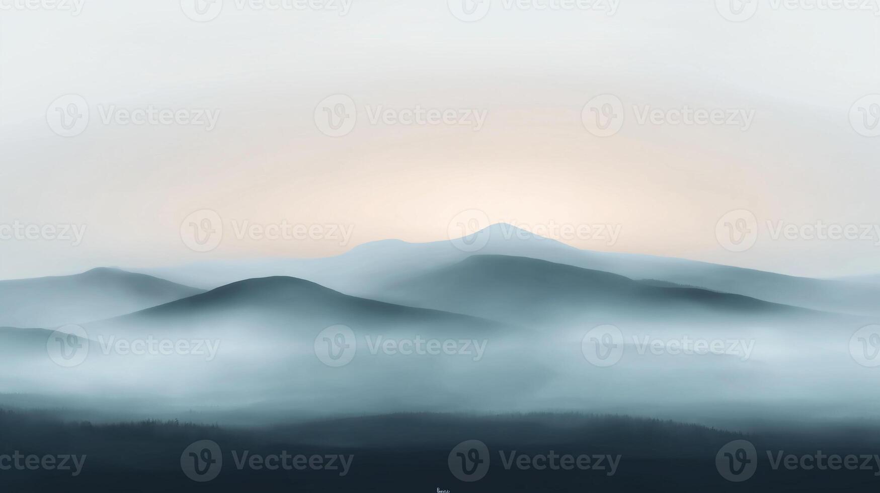 Misty Mountains at Dawn photo