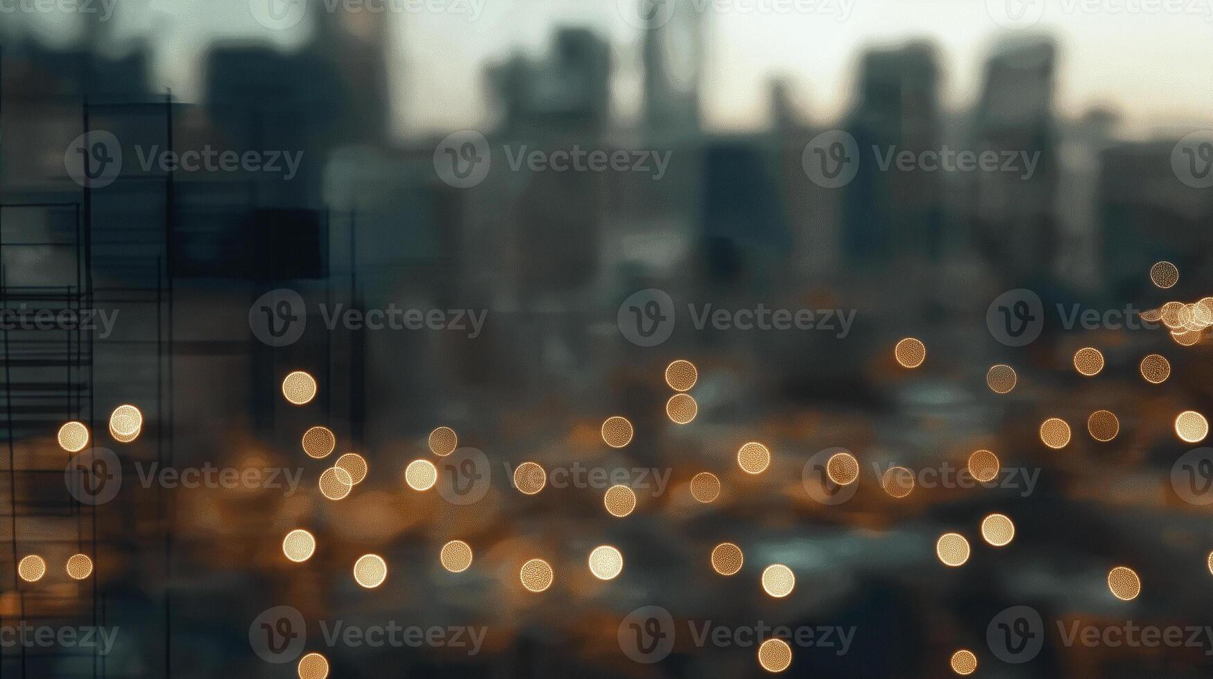 City lights blurred bokeh effect at night photo