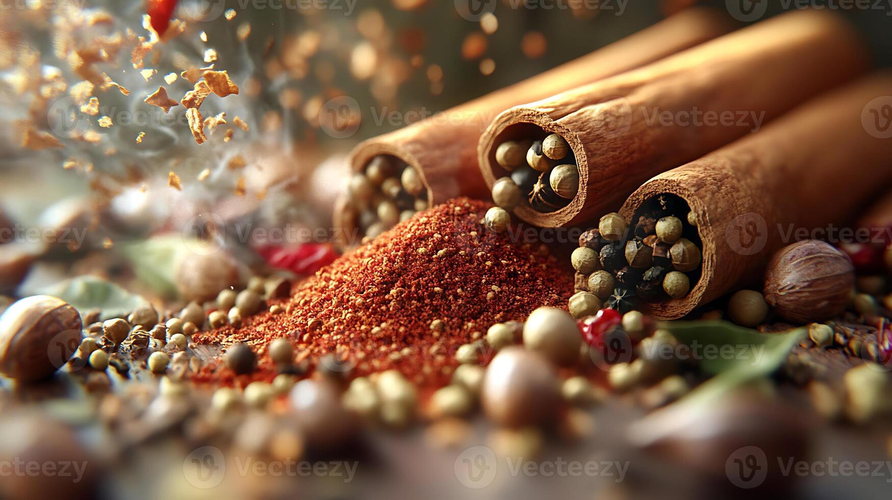 Natural Lighting Creates Hyper-Realistic Close-Ups of Spices in High Definition photo