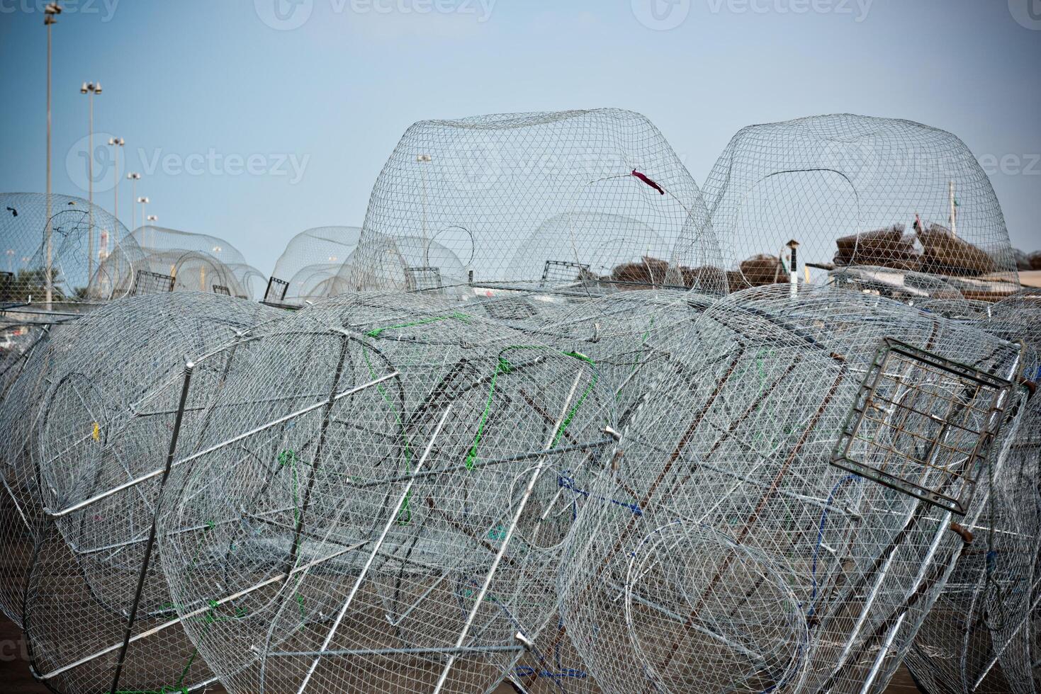 Metal fishing nets photo