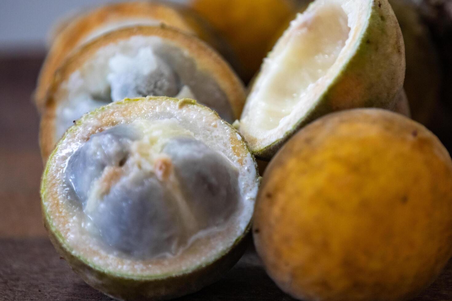 Curriola Pouteria ramiflora wild fruit from the Brazilian cerrado biome photo