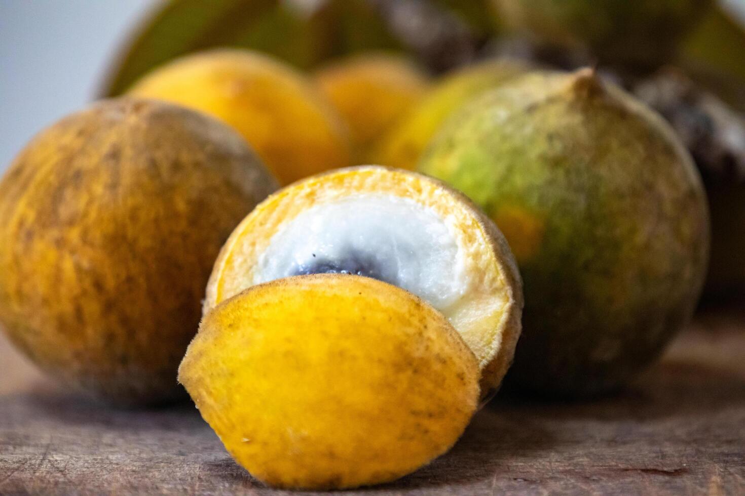 Curriola Pouteria ramiflora wild fruit from the Brazilian cerrado biome photo