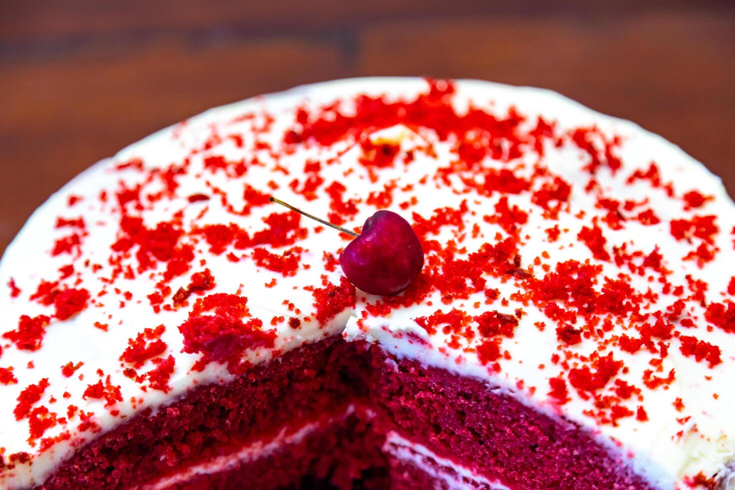 The cherry on the cake, a term commonly used to refer to the best part of the cake photo