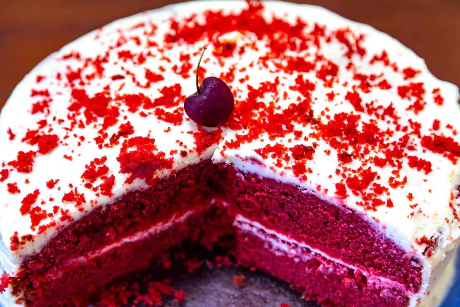The cherry on the cake, a term commonly used to refer to the best part of the cake photo