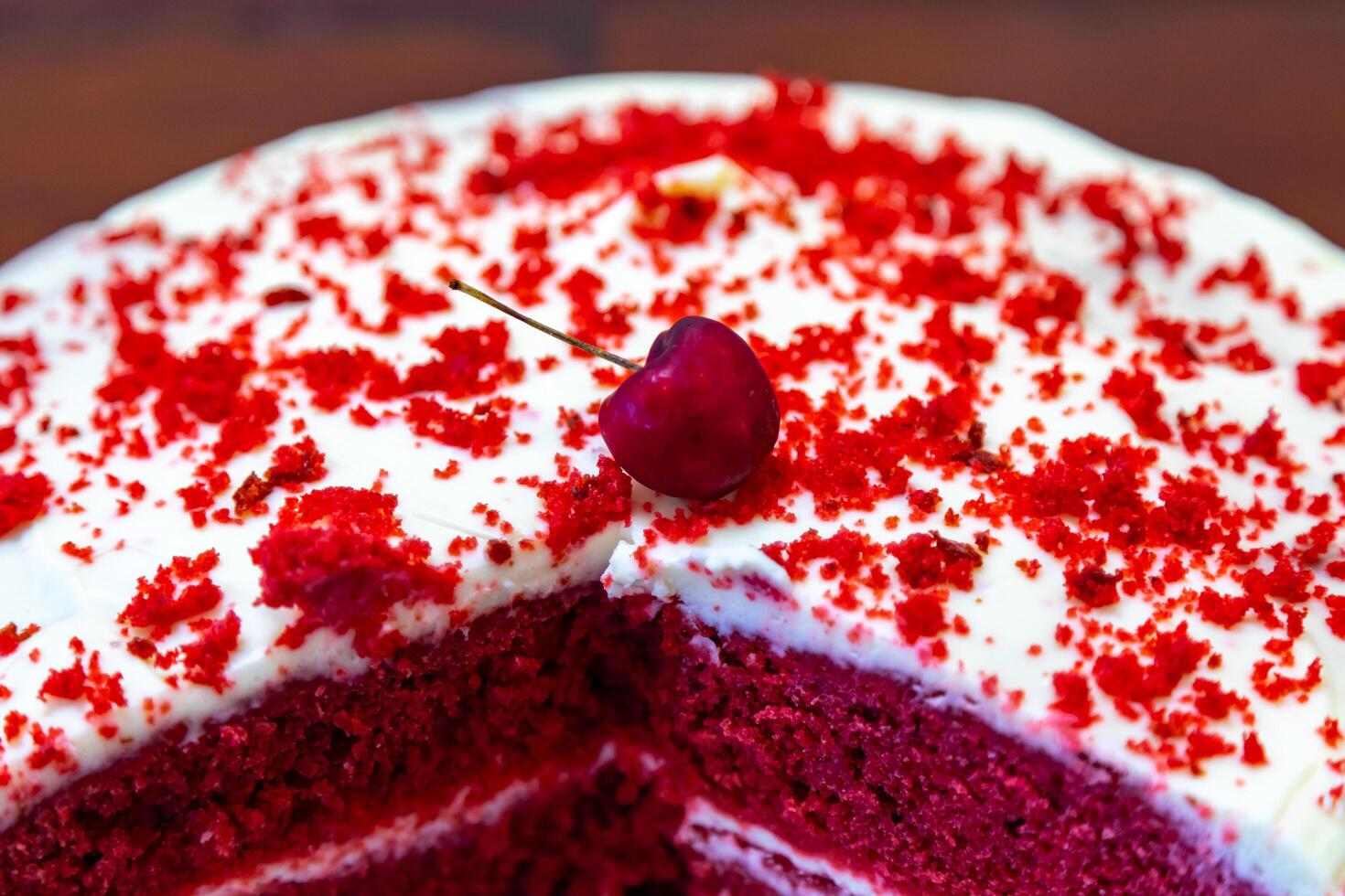 The cherry on the cake, a term commonly used to refer to the best part of the cake photo