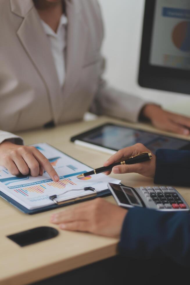 Business Documents, Auditor businesswoman checking searching document legal prepare paperwork or report for analysis TAX time,accountant Documents data contract partner deal in workplace office photo